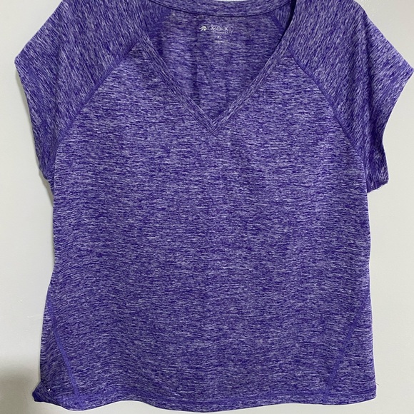 Women Sport Tee Extra Large XL Rapidry Tee Yoga Top Marled Purple T-Shirt - Picture 2 of 14